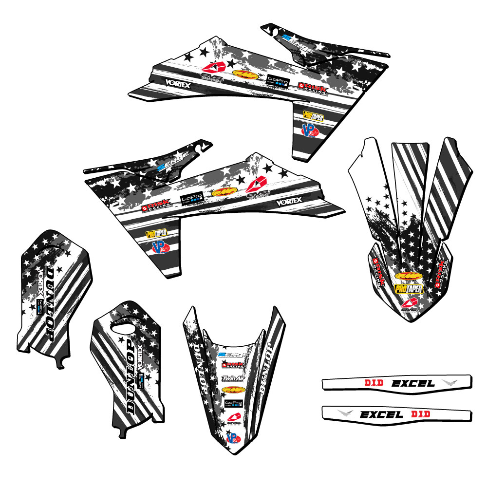 2024-2025 SX 50 MERICA Grey Senge Graphics Kit Compatible with KTM - Foto 2 di 10