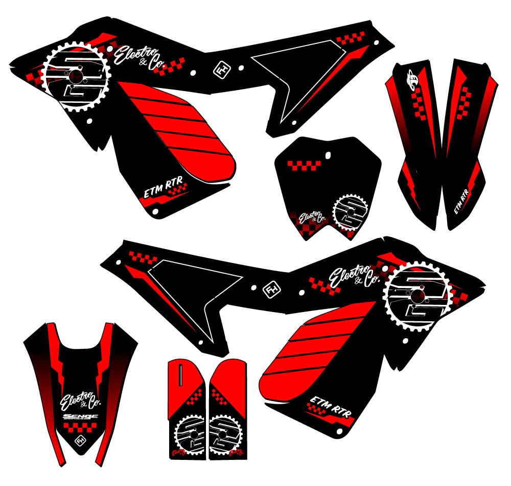ETM RTR VITAL Standard Senge Graphics Kit Compatible with Electro & Co - Foto 2 di 7