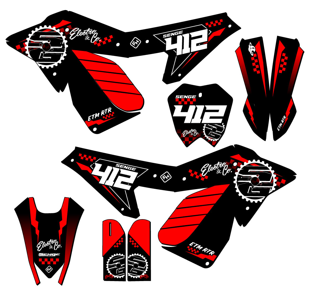ETM RTR VITAL Standard Senge Graphics Kit Compatible with Electro & Co - Foto 5 di 7