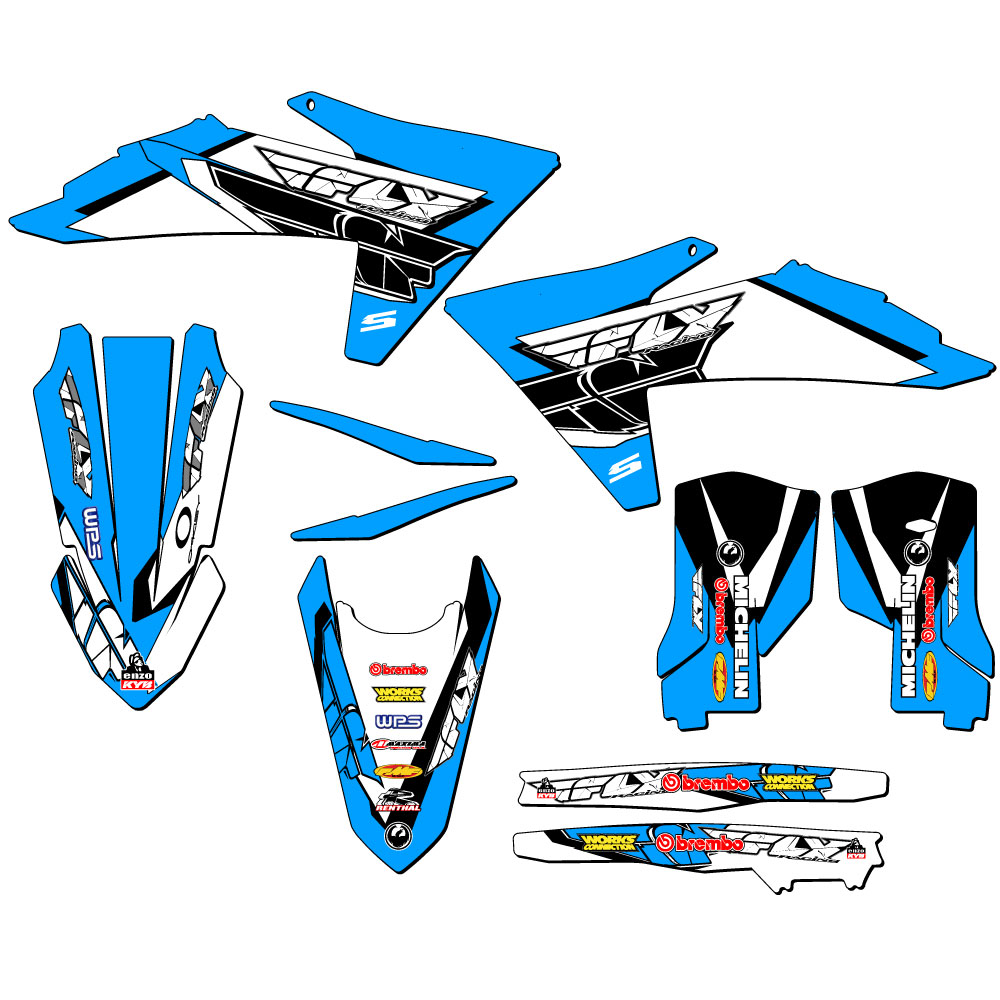 Kit de gráficos Senge 2024-2025 EXC-F 13 FLY Sky Blue compatible con KTM - Imagen 2 de 10