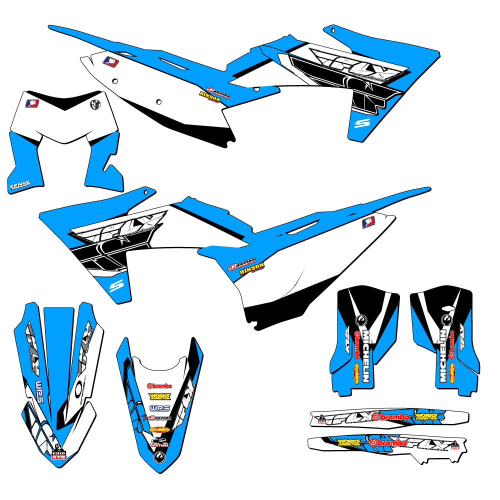 Kit de gráficos Senge 2024-2025 EXC-F 13 FLY Sky Blue compatible con KTM - Imagen 5 de 10