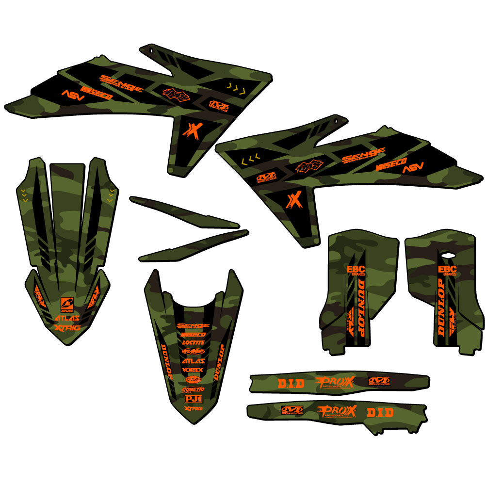 2024-2025 EXC-F APACHE Green Senge Graphics Kit Compatible with KTM - Picture 2 of 10