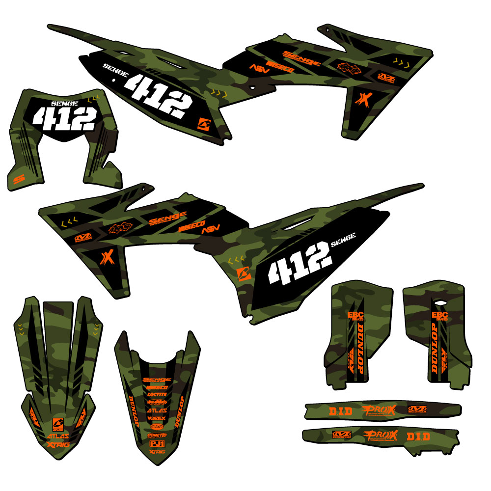 2024-2025 EXC-F APACHE Green Senge Graphics Kit Compatible with KTM - Picture 8 of 10