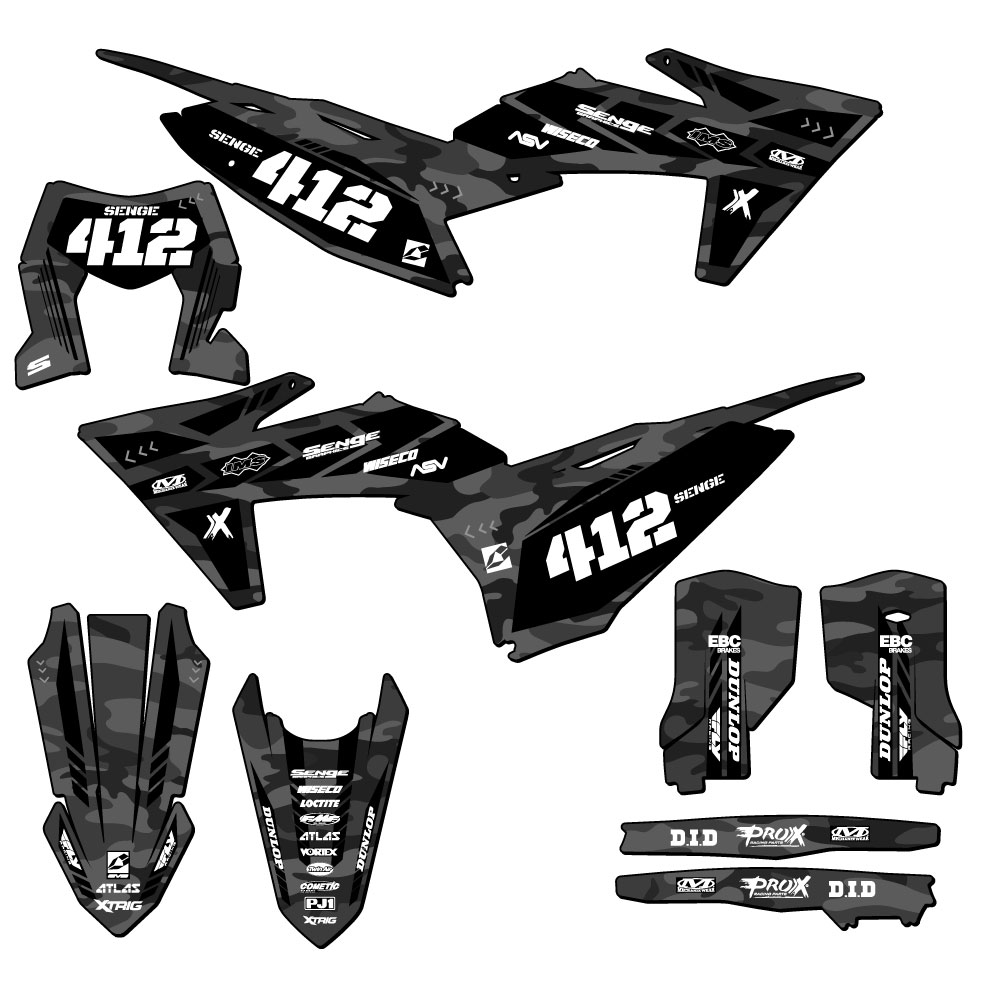 2024-2025 EXC-F APACHE Grey Senge Graphics Kit Compatible with KTM - Picture 8 of 10