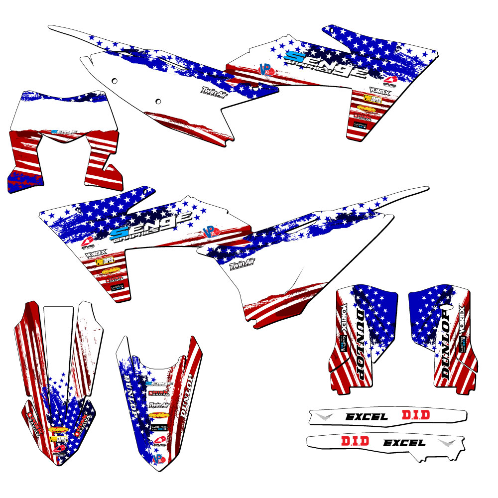Kit de gráficos EXC MERICA Usa Senge 2024-2025 compatible con KTM - Imagen 5 de 10
