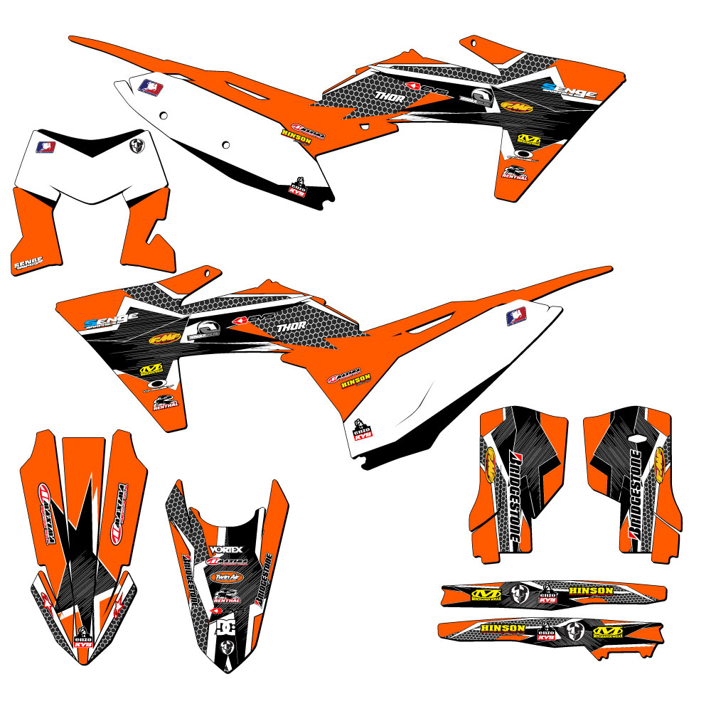 2024-2025 XC-W PODIUM Orange Senge Graphics Kit Compatible with KTM - Picture 5 of 10