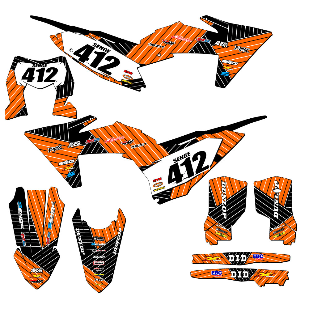 2024-2025 EXC RACE SERIES Naranja Senge Kit Gráficos Compatible con KTM - Imagen 8 de 10