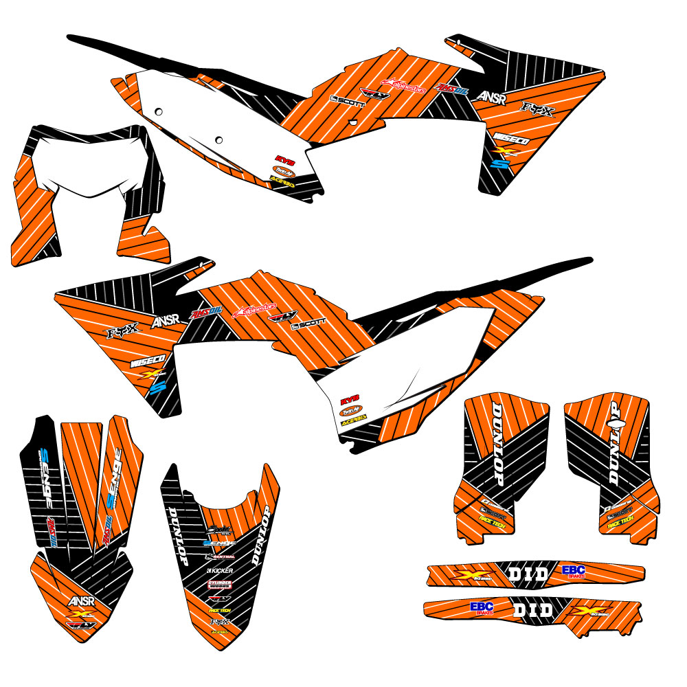 2024-2025 XC-W RACE SERIES Naranja Senge Kit Gráficos Compatible con KTM - Imagen 5 de 10