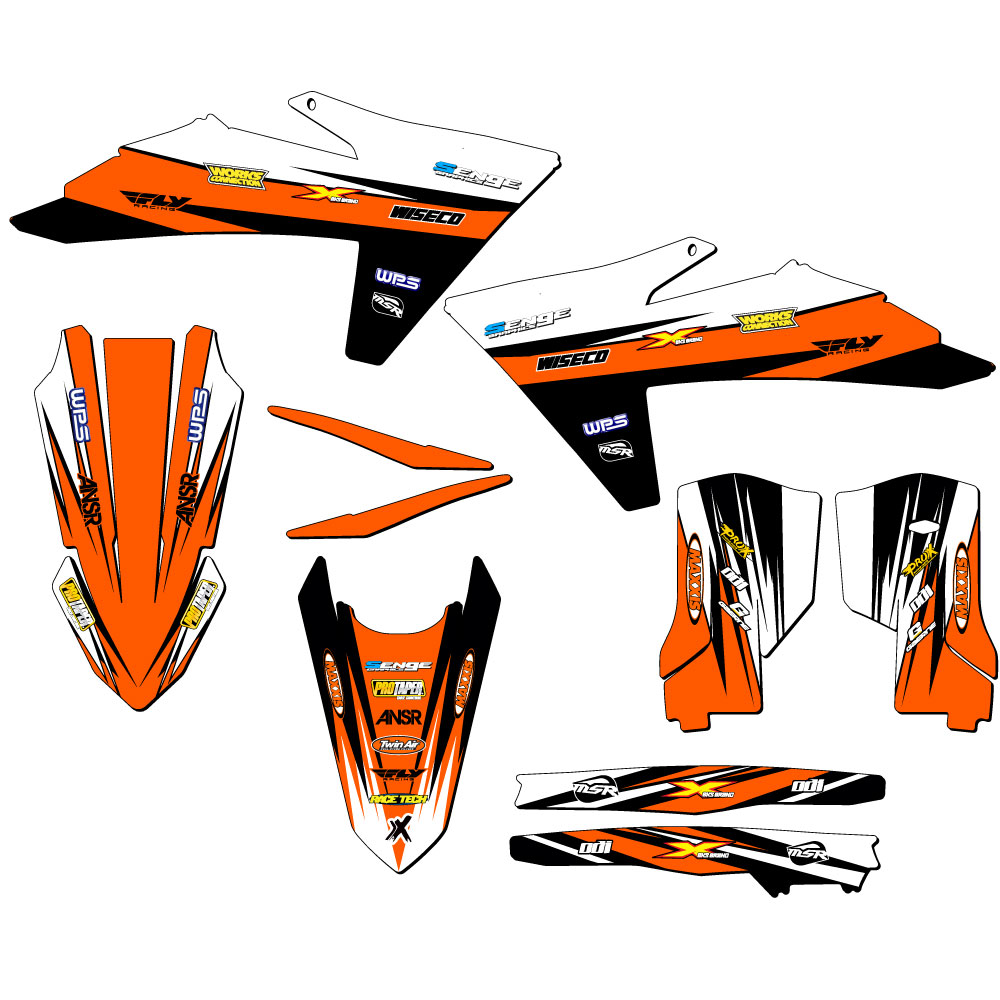 Kit de gráficos Senge naranja EXC VELOCITY 2024-2025 compatible con KTM - Imagen 2 de 10