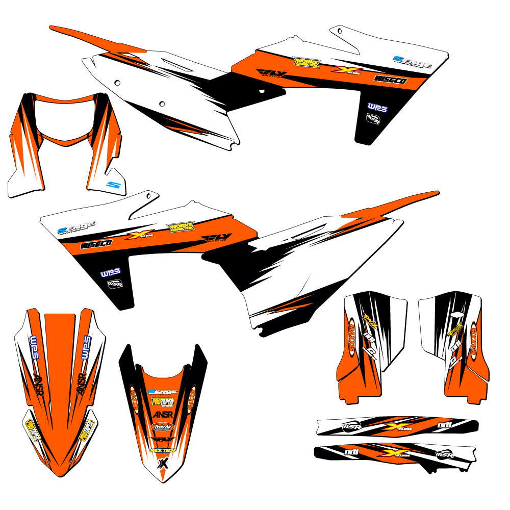 Kit de gráficos Senge naranja EXC VELOCITY 2024-2025 compatible con KTM - Imagen 5 de 10