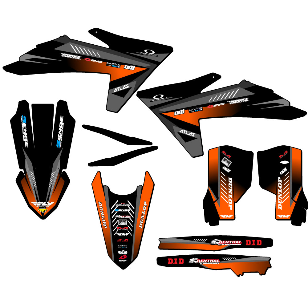 2024-2025 XCF-W SURGE Black Senge Graphics Kit Compatible with KTM - Picture 2 of 10