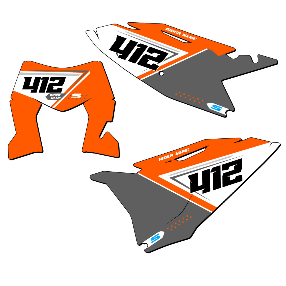 XC-W SG65 Custom MX Number Plates Senge Graphics Kit Compatible with KTM - Picture 8 of 10