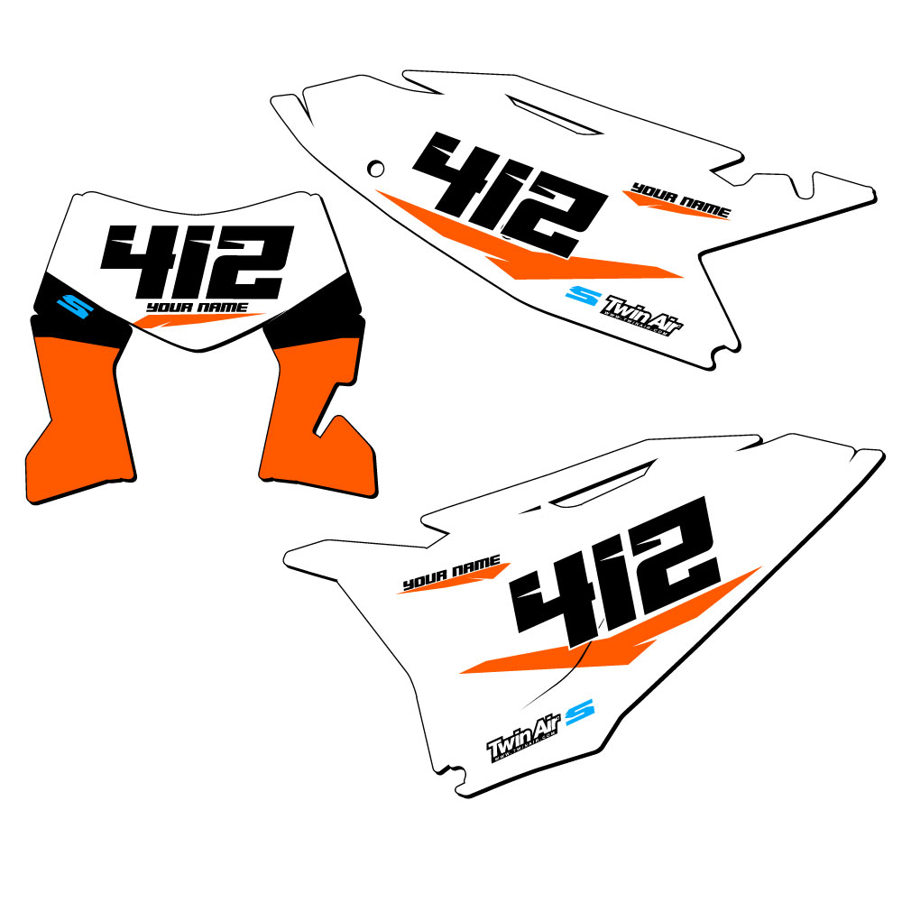 EXC SG64 Custom MX Number Plates Senge Graphics Kit Compatible with KTM - Picture 35 of 37