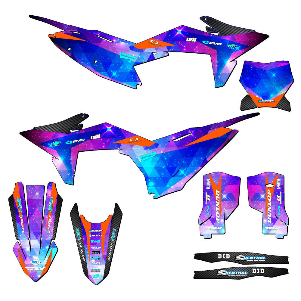 2025 XC SPACE KADET Galaxy Senge Graphics Kit Compatible with KTM - Picture 5 of 10