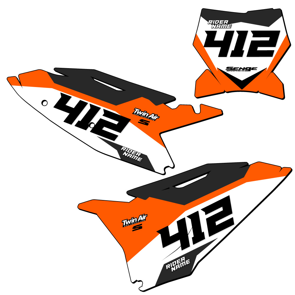 XC SG63 Custom MX Number Plates Senge Graphics Kit Compatible with KTM - Picture 26 of 28