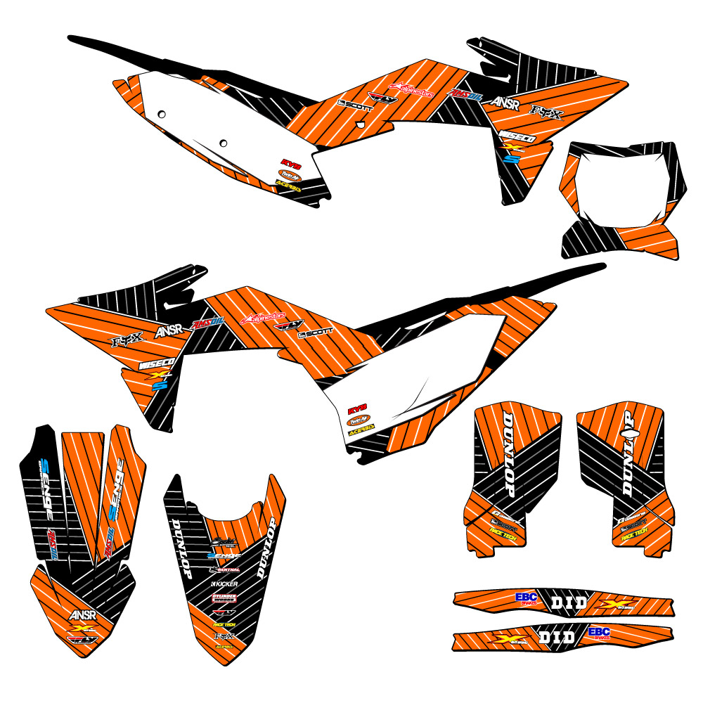 2025 XC RACE SERIES Orange Senge Graphics Kit Compatible with KTM - Foto 5 di 10