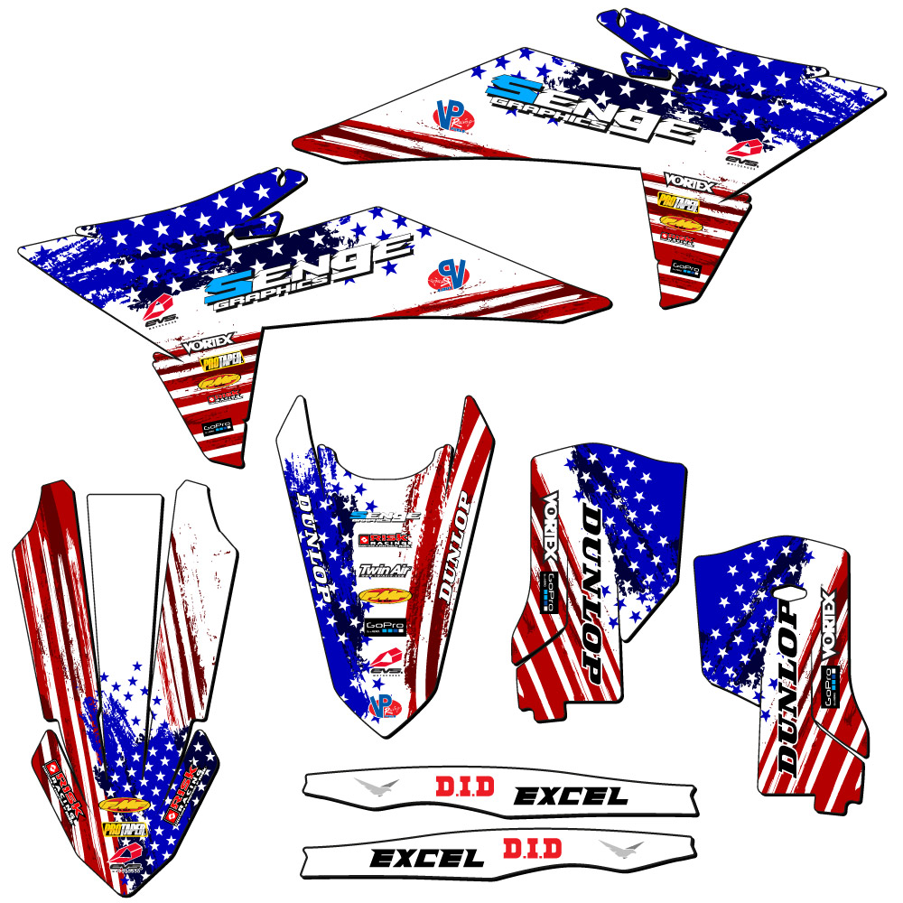 2025 SX MERICA Usa Senge Graphics Kit Compatible with KTM - Picture 2 of 10