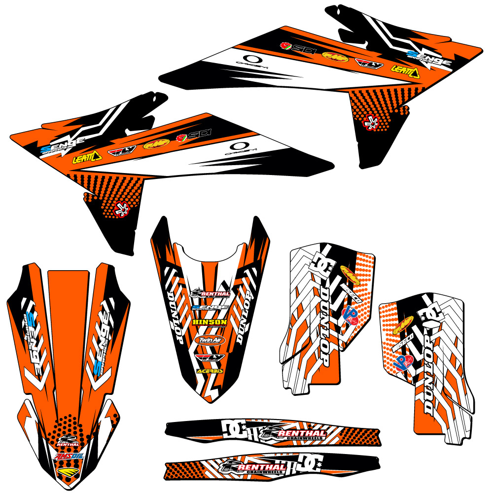 2025 SX MAYHEM Orange Senge Graphics Kit Compatible with KTM - Picture 2 of 10