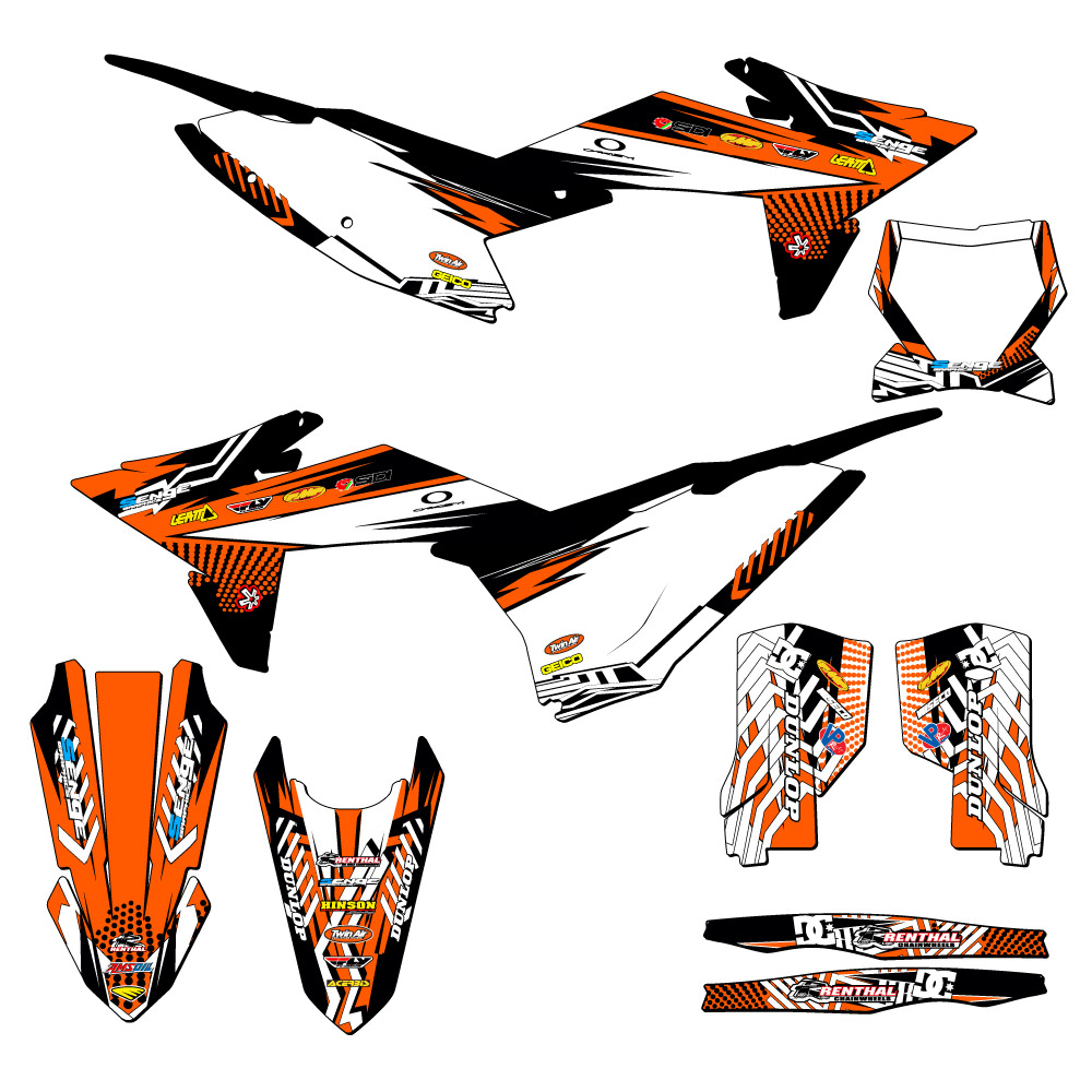 2025 SX MAYHEM Orange Senge Graphics Kit Compatible with KTM - Picture 5 of 10