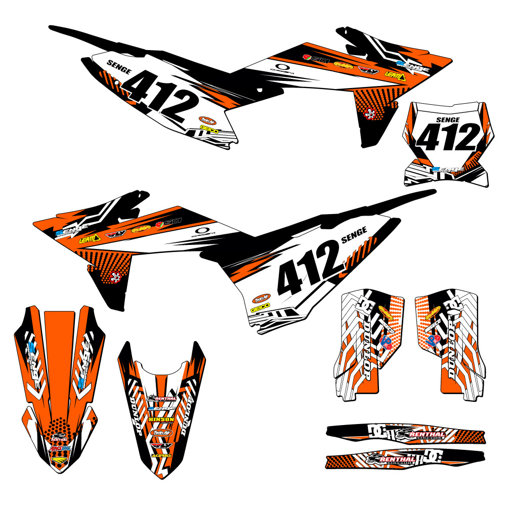 2025 SX MAYHEM Orange Senge Graphics Kit Compatible with KTM - Picture 8 of 10