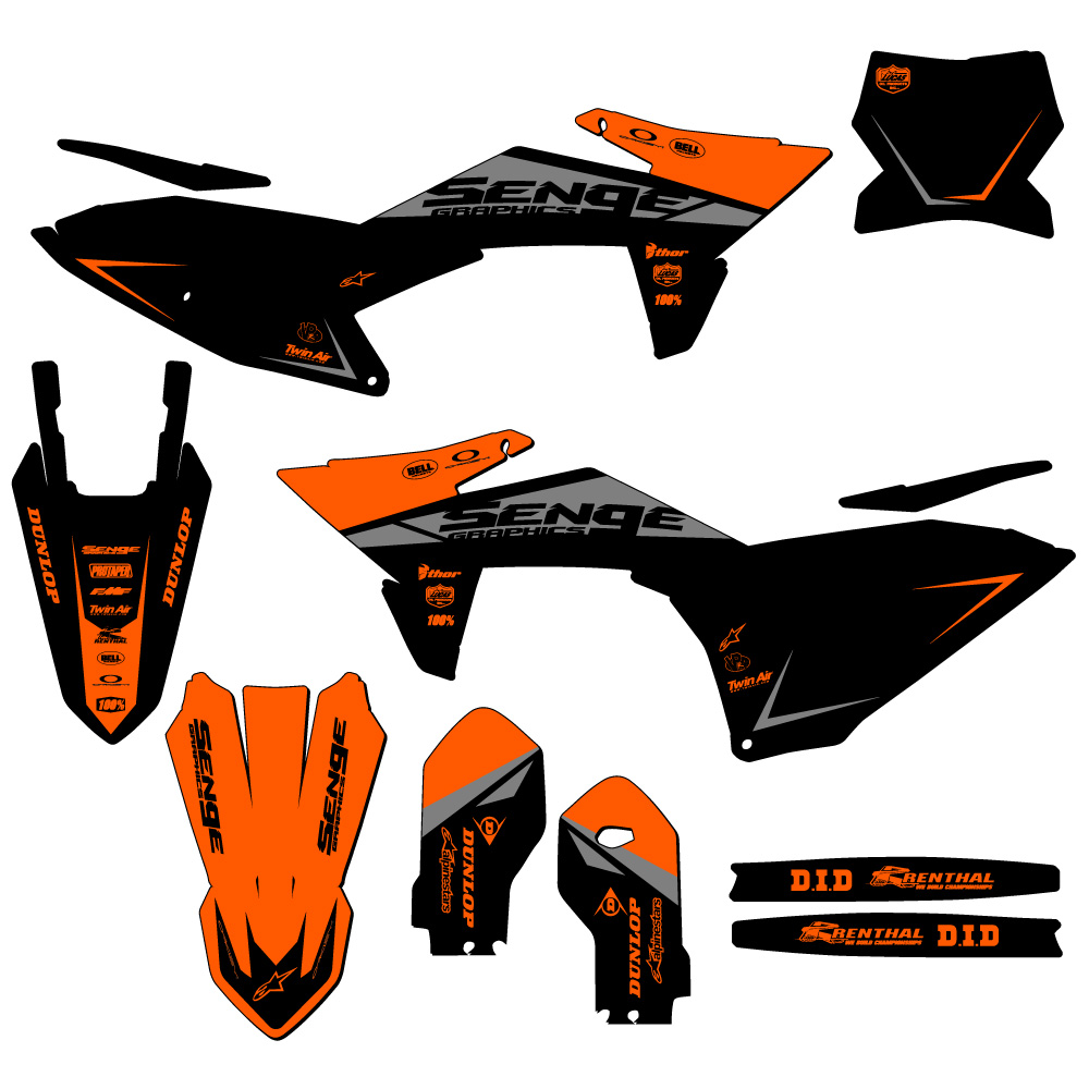 2025 SX 85 BINARY Orange Senge Graphics Kit Compatible with KTM - Picture 5 of 10