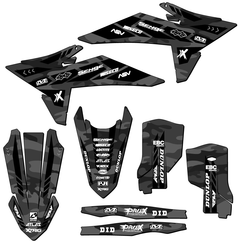 2025 XC APACHE Grey Senge Graphics Kit Compatible with KTM - Foto 2 di 10