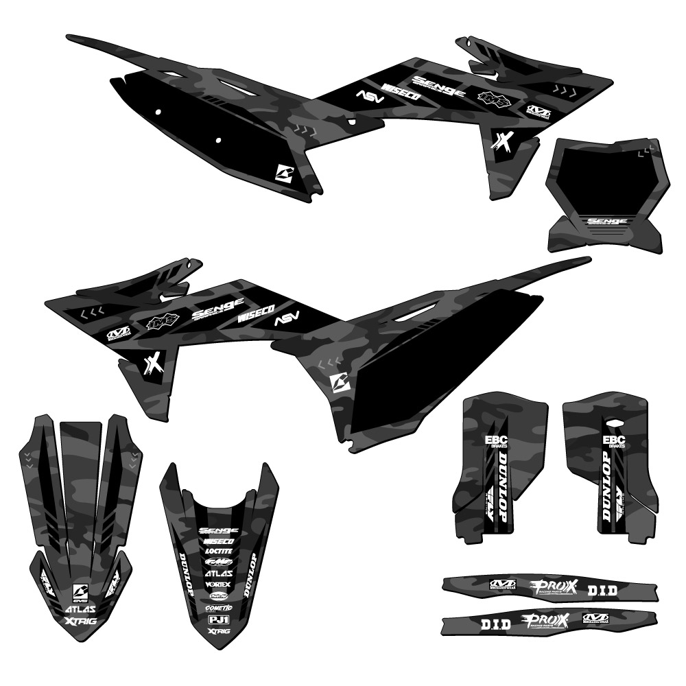 2025 XC APACHE Grey Senge Graphics Kit Compatible with KTM - Foto 5 di 10