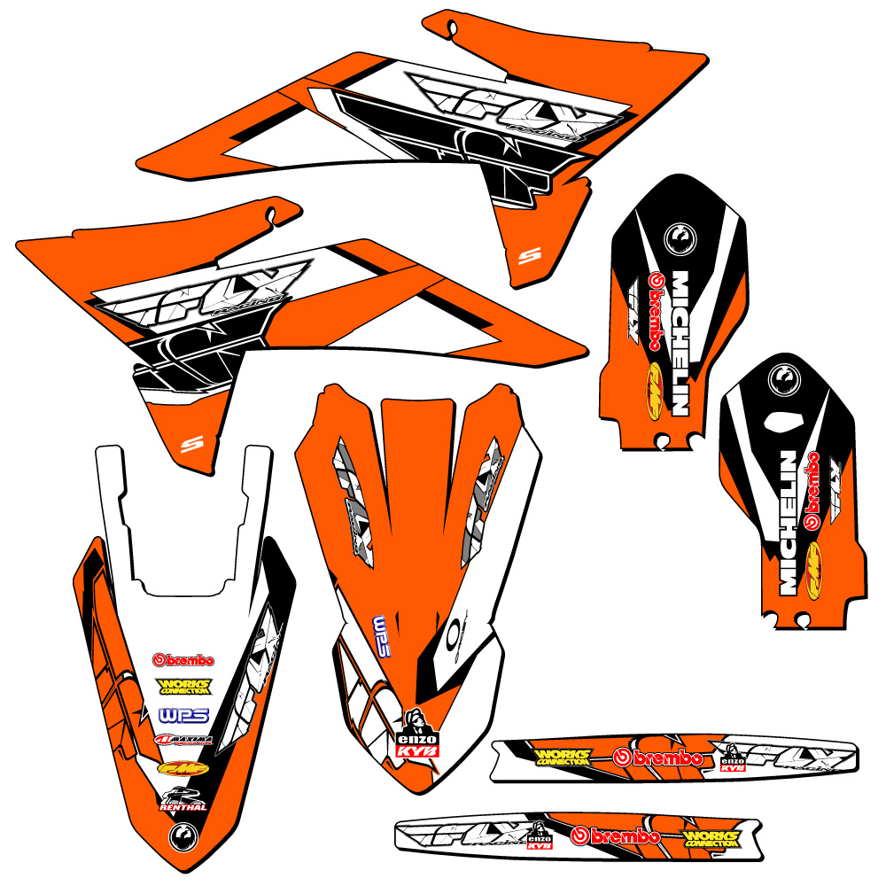 2025 SX 85 13 FLY Orange Senge Graphics Kit Compatible with KTM - Picture 2 of 10