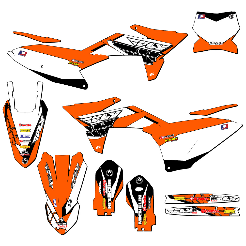 2025 SX 85 13 FLY Orange Senge Graphics Kit Compatible with KTM - Picture 5 of 10