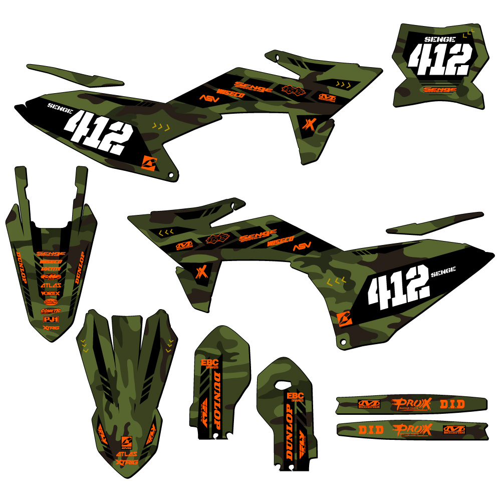 2025 SX 85 Apache Grün Senge Grafiken Set Kompatibel Mit KTM - Picture 8 of 10