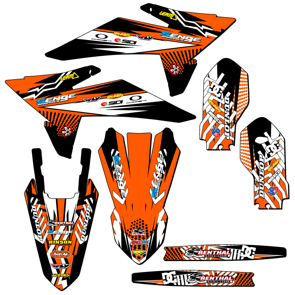 2025 SX 85 MAYHEM Orange Senge Graphics Kit Compatible with KTM - Picture 2 of 10