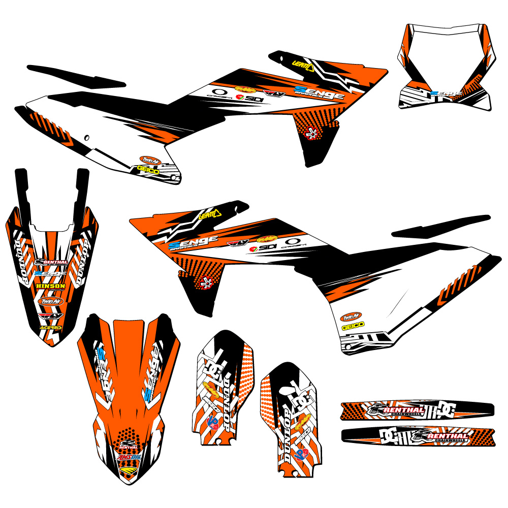 2025 SX 85 MAYHEM Orange Senge Graphics Kit Compatible with KTM - Picture 5 of 10