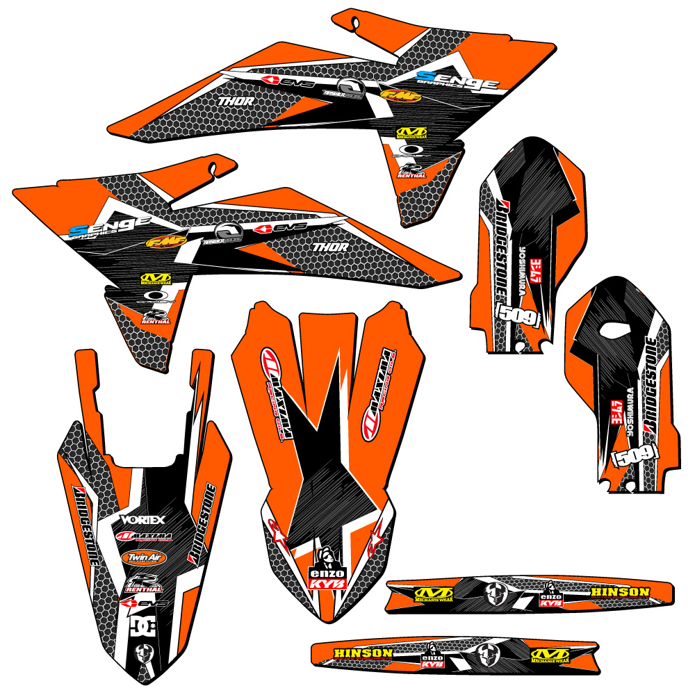 2025 SX 85 PODIUM Orange Senge Graphics Kit Compatible with KTM - Picture 2 of 10