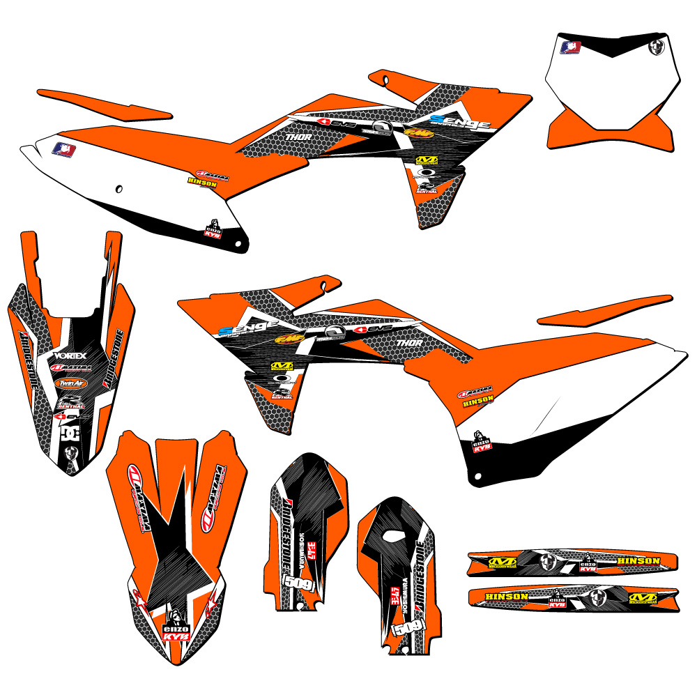 2025 SX 85 PODIUM Orange Senge Graphics Kit Compatible with KTM - Picture 5 of 10