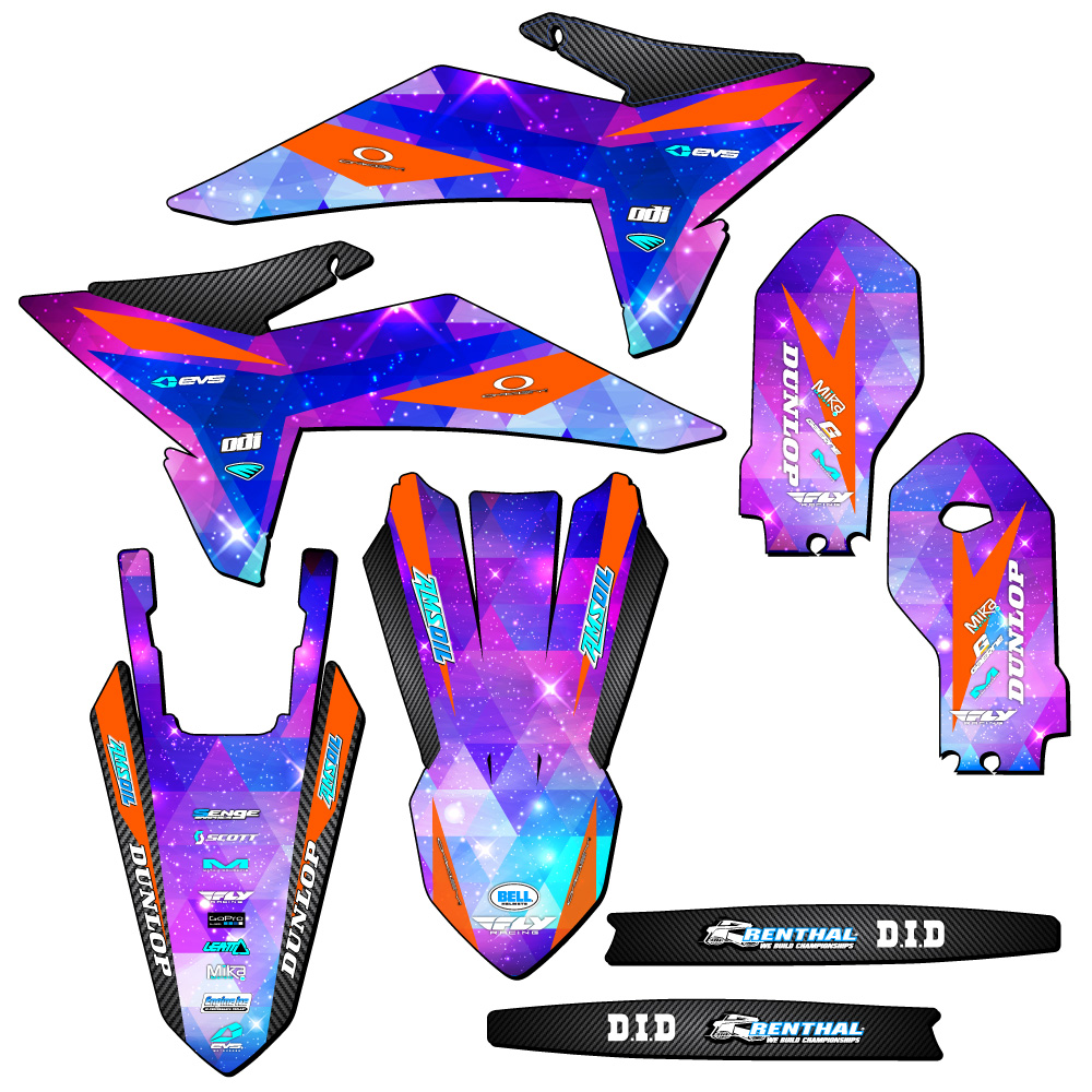 2025 SX 85 SPACE KADET Galaxy Senge Graphics Kit Compatible with KTM - Picture 2 of 10
