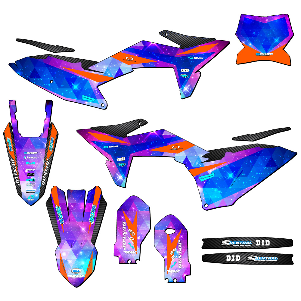 2025 SX 85 SPACE KADET Galaxy Senge Graphics Kit Compatible with KTM - Picture 5 of 10