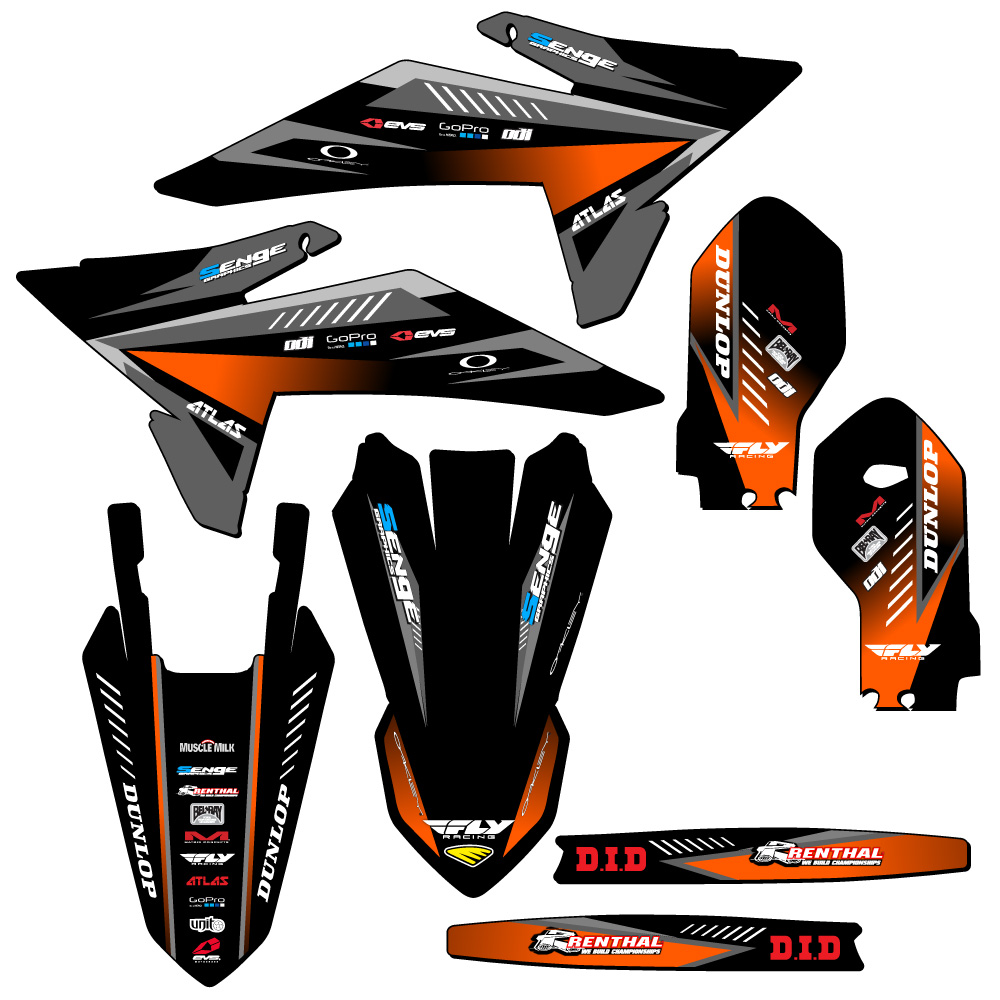 2025 SX 85 SURGE Black Senge Graphics Kit Compatible with KTM - Bild 2 von 10