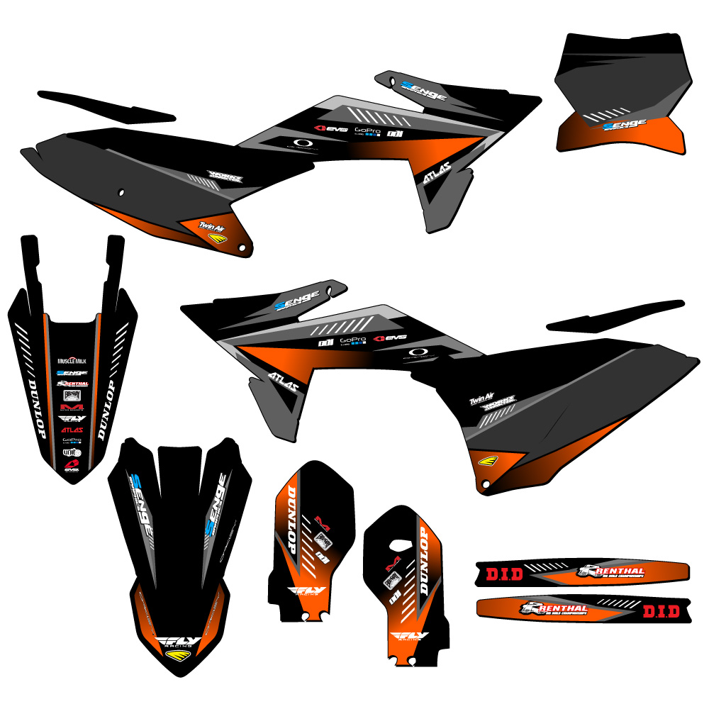 2025 SX 85 SURGE Black Senge Graphics Kit Compatible with KTM - Bild 5 von 10