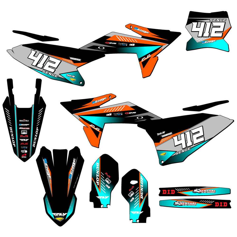 2025 SX 85 Anstieg Orange Senge Grafiken Set Kompatibel Mit KTM - Picture 8 of 10