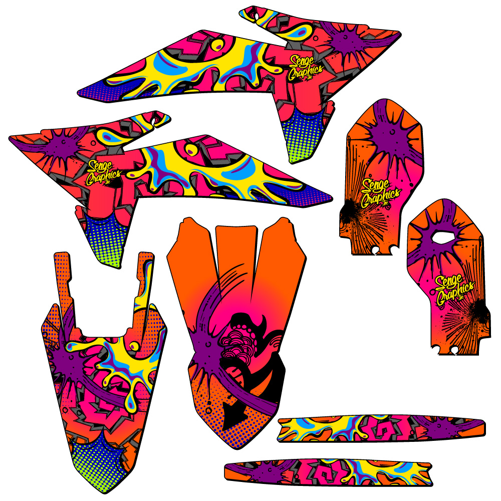 2025 SX 85 ZANY Orange Senge Graphics Kit Compatible with KTM - Bild 2 von 10