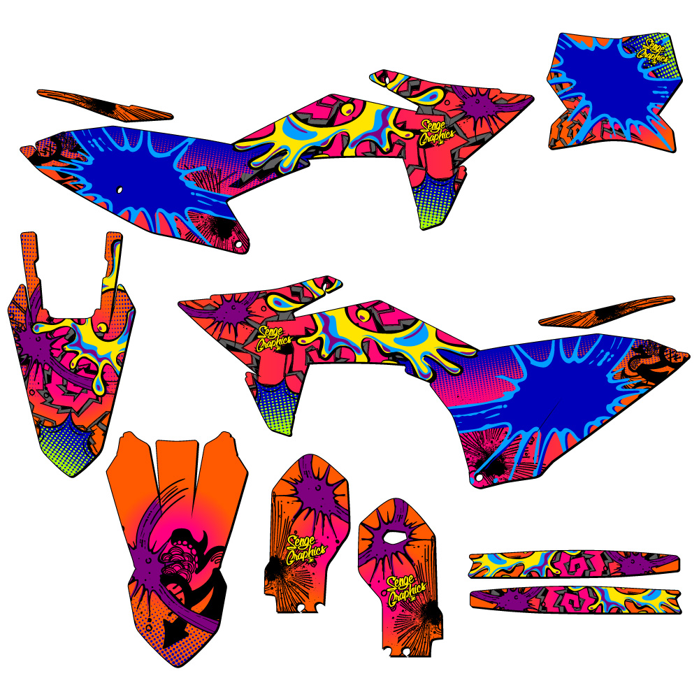 2025 SX 85 ZANY Orange Senge Graphics Kit Compatible with KTM - Bild 5 von 10