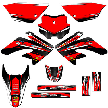 Honda CRF 80 Dirt Bike Graphics Kit - VIGOR | SENGE GRAPHICS INC