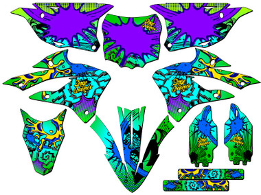 Kawasaki KX 85 Dirt Bike Graphics Kit - ZANY | SENGE