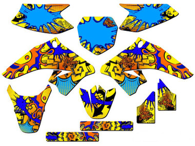 Suzuki DRZ 50/70 Dirt Bike Graphics Kit - ZANY | SENGE GRAPHICS INC