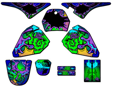 Yamaha PW 80 Dirt Bike Graphics Kit - ZANY | SENGE GRAPHICS INC