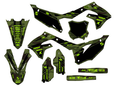 Kawasaki KX 450F Dirt Bike Graphics Kit - APACHE | SENGE GRAPHICS INC