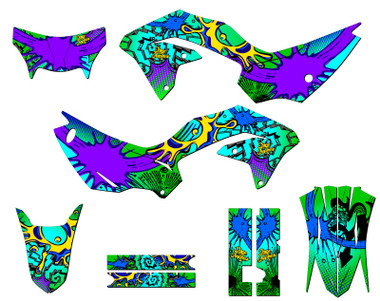 Kawasaki KLX 230 Dirt Bike Graphics Kit - ZANY | SENGE GRAPHICS INC
