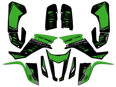 Kawasaki KFX 400 ATV Graphics Kit - BINARY | SENGE GRAPHICS INC