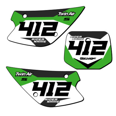 Kawasaki KX 85 Dirt Bike Number Plate Graphics - SG63 | SENGE GRAPHICS INC