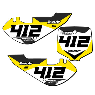Suzuki RM 65 Dirt Bike Number Plate Graphics - SG63 | SENGE GRAPHICS INC
